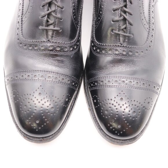 Allen Edmonds Strand Cap Dress Shoes Men\'s 8.5 D Black Leather Medallion USA main image 5